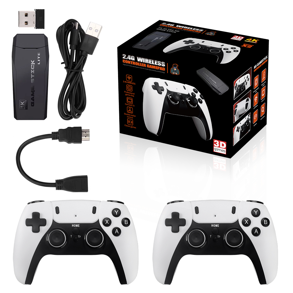 Console De Jeux Rétro M8 - 40000+ Jeux, 18 Émulateurs, Sortie 4K, 2 Manettes Sans Fil - Plug & Play Pour TV