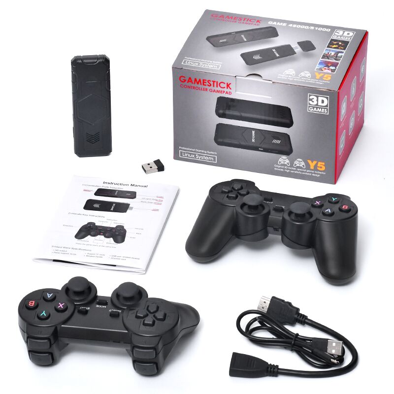 X8 Dual System Android Game Stick 4K Mini Video Game Console 64GB 10000  Free Games Support WIFI With Wireless Gamepads